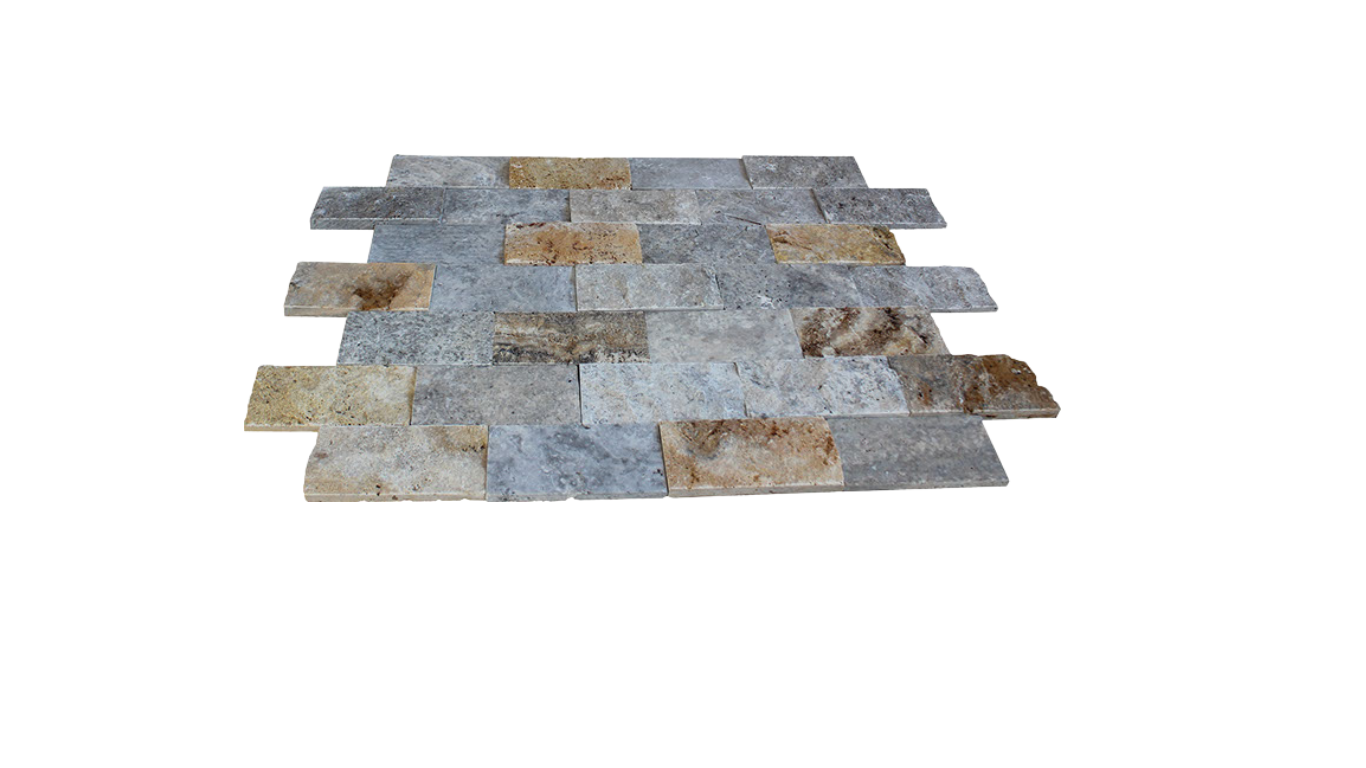 Scabos Travertine Split Face Ledger Panels