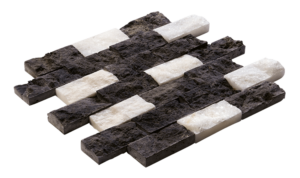 White Black Split Face Wall Stone