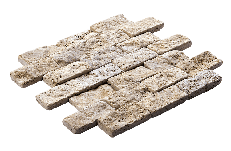 Travertine Tumbled Split Face Wall Stone
