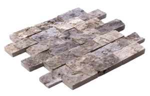 Silver Travertine Split Face Wall Stone