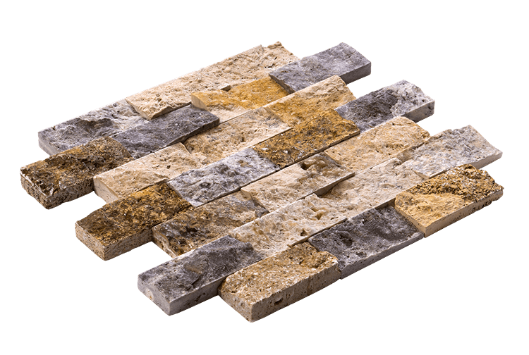 Mix Travertine Split Face Wall Stone