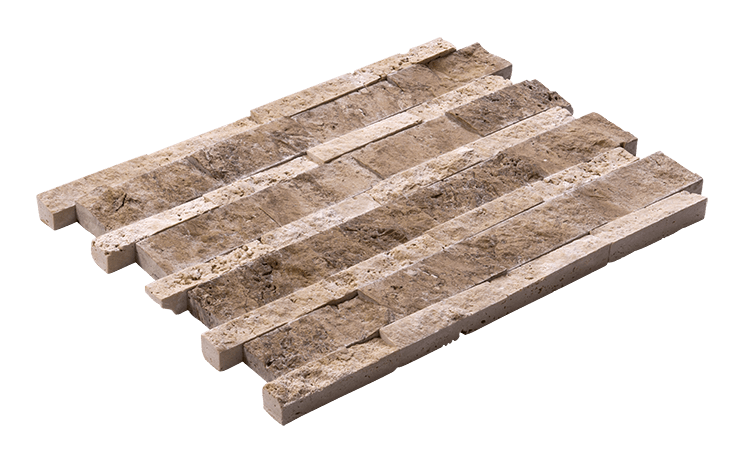 Noche Line Travertine Split Face Wall Stone