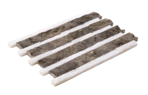 White Line Black Split Face  Wall Stone