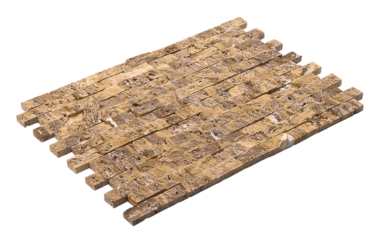 Yellow Travertine Split Face Wall Stone