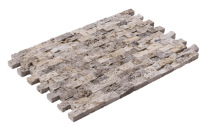 Silver Travertine Split Face Wall Stone