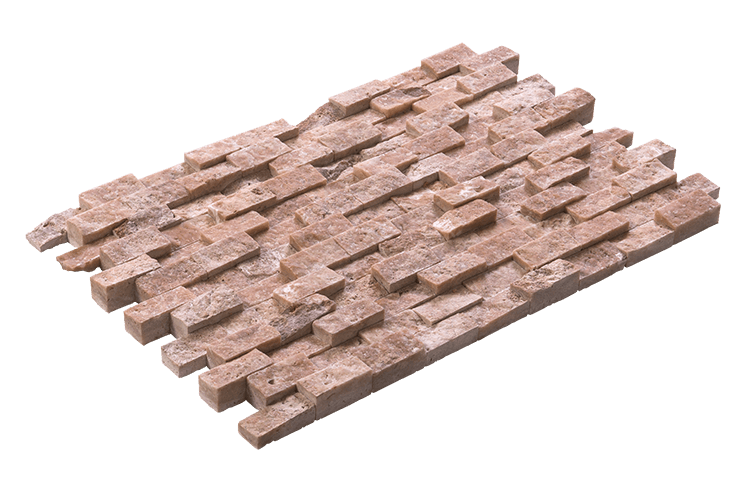 Pink 3D Split Face Wall Stone