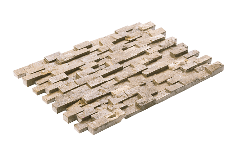 Noche 3D Travertine Split Face Wall Stone