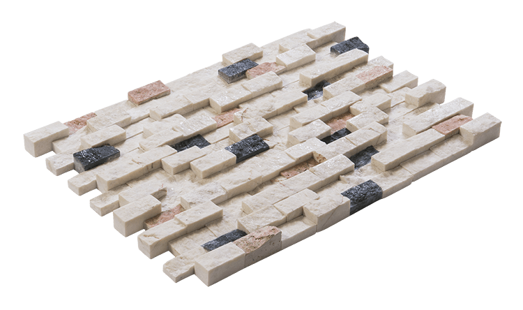 Beige Mix 3D Split Face Wall Stone