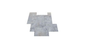 Silver Travertine Pavers French Pattern