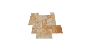 Gold Travertine in French Pattern