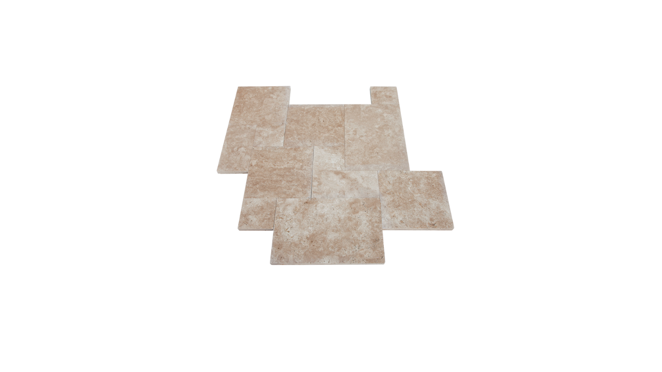 Ivory Travertine in French Pattern