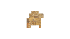 Scabos Travertine Pavers in French Pattern